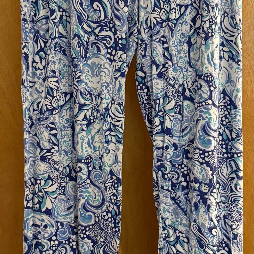 Lilly Pulitzer Blue and White Pajama Pants